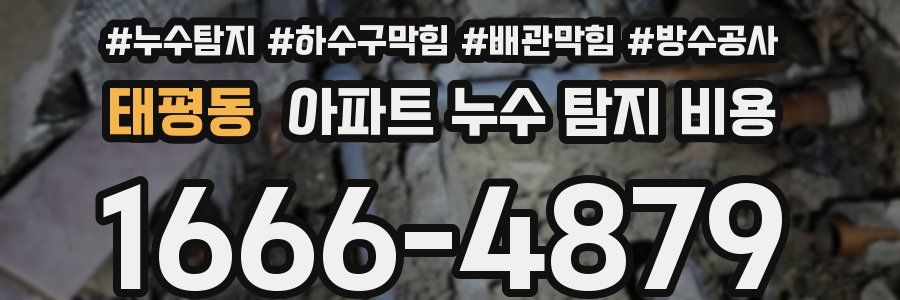 태평동 아파트 누수 탐지 비용