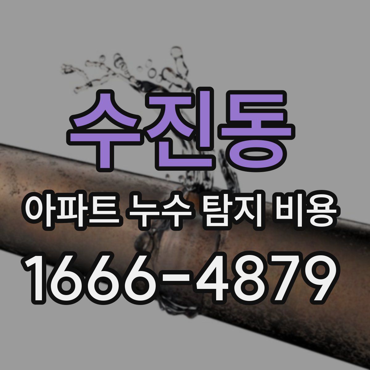 수진동 아파트 누수 탐지 비용