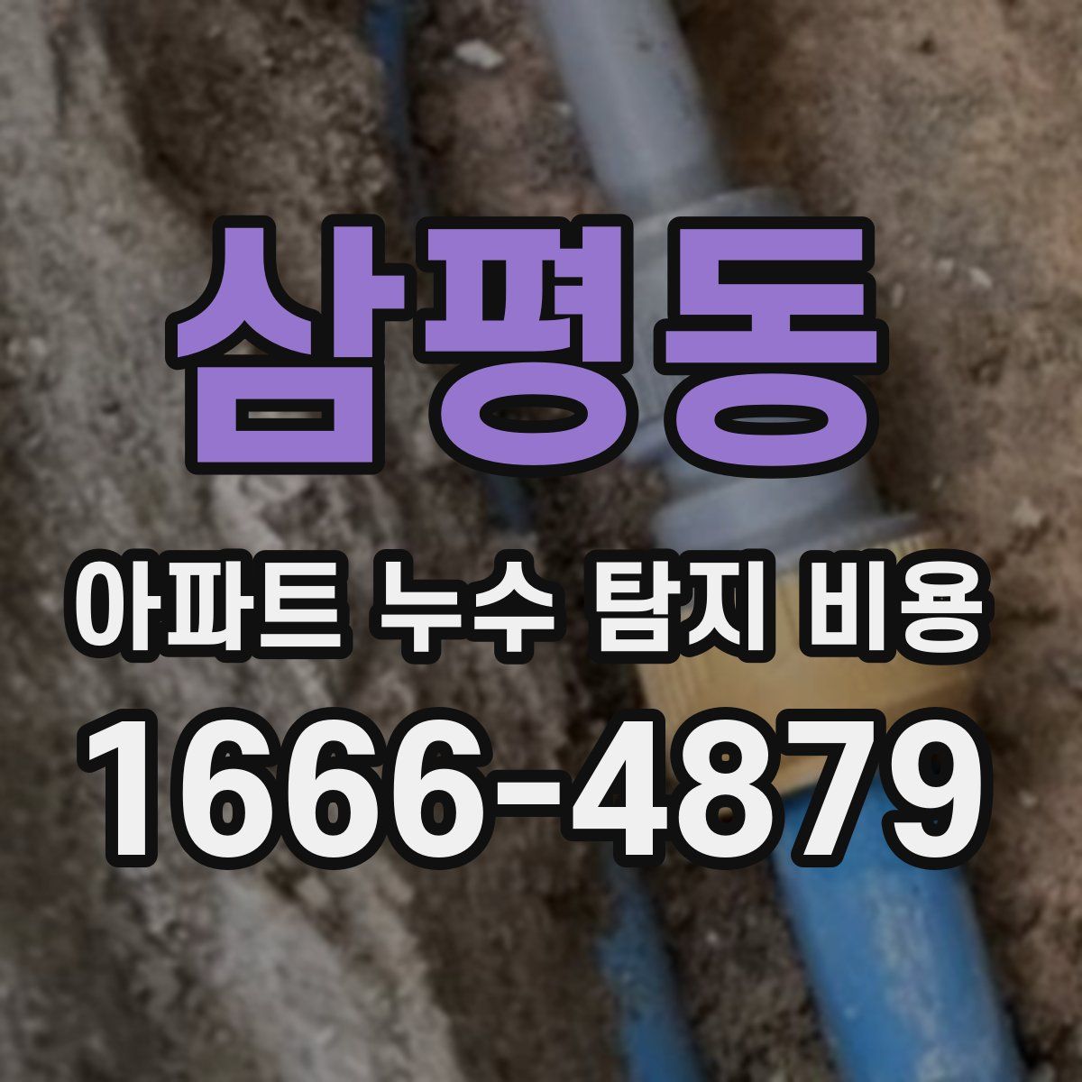 삼평동 아파트 누수 탐지 비용