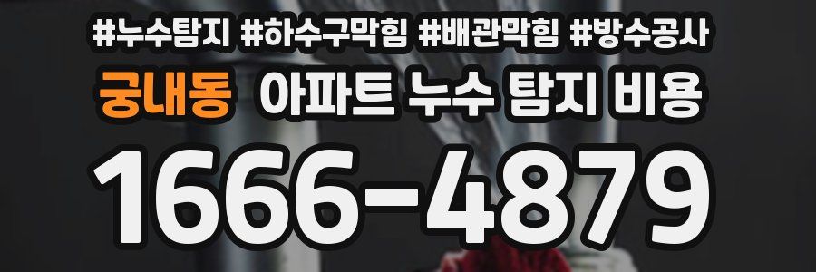 궁내동 아파트 누수 탐지 비용