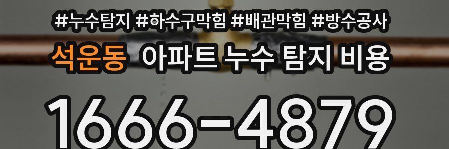 석운동 아파트 누수 탐지 비용