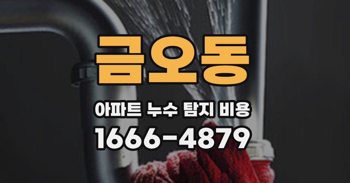 금오동 아파트 누수 탐지 비용