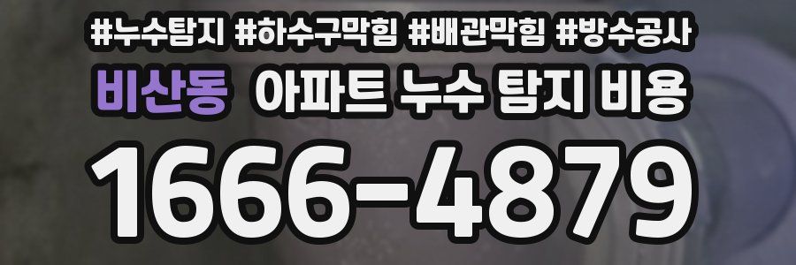비산동 아파트 누수 탐지 비용