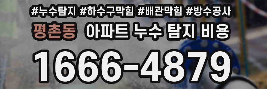 평촌동 아파트 누수 탐지 비용