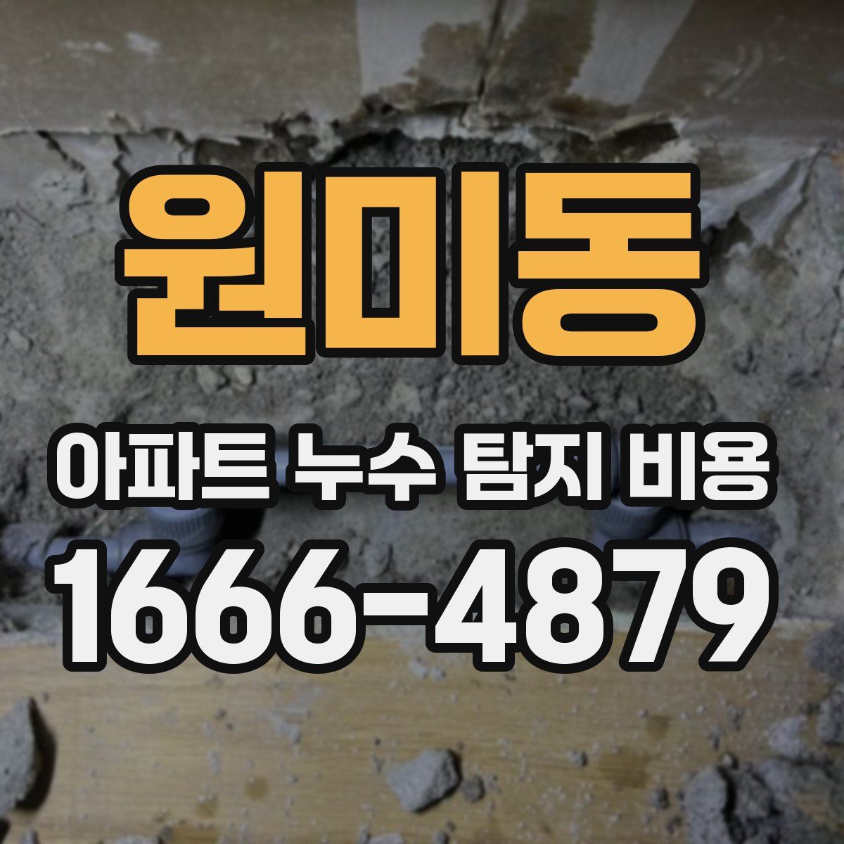원미동 아파트 누수 탐지 비용