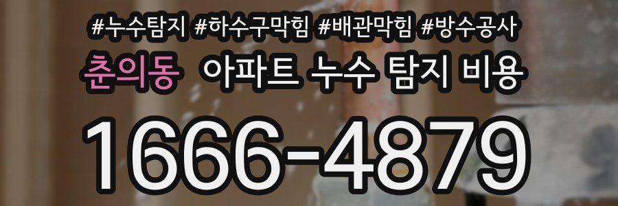 춘의동 아파트 누수 탐지 비용