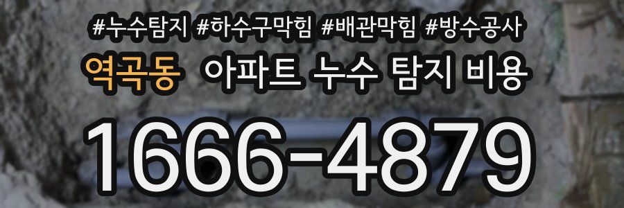 역곡동 아파트 누수 탐지 비용