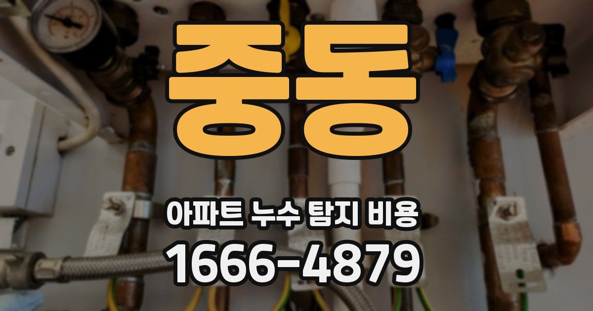 중동 아파트 누수 탐지 비용