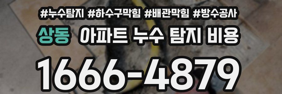 상동 아파트 누수 탐지 비용