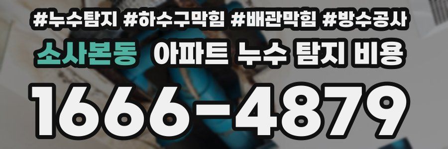 소사본동 아파트 누수 탐지 비용
