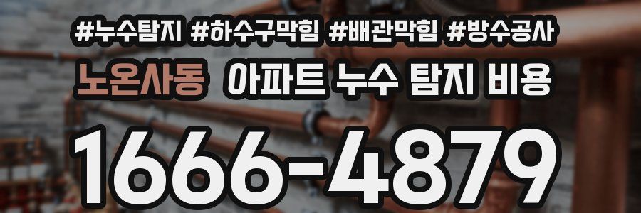 노온사동 아파트 누수 탐지 비용