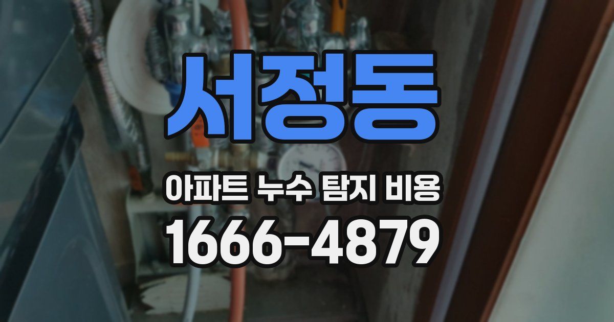 서정동 아파트 누수 탐지 비용