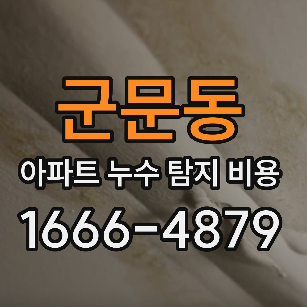 군문동 아파트 누수 탐지 비용