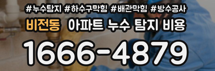 비전동 아파트 누수 탐지 비용