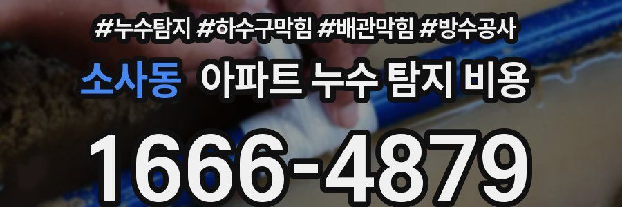소사동 아파트 누수 탐지 비용