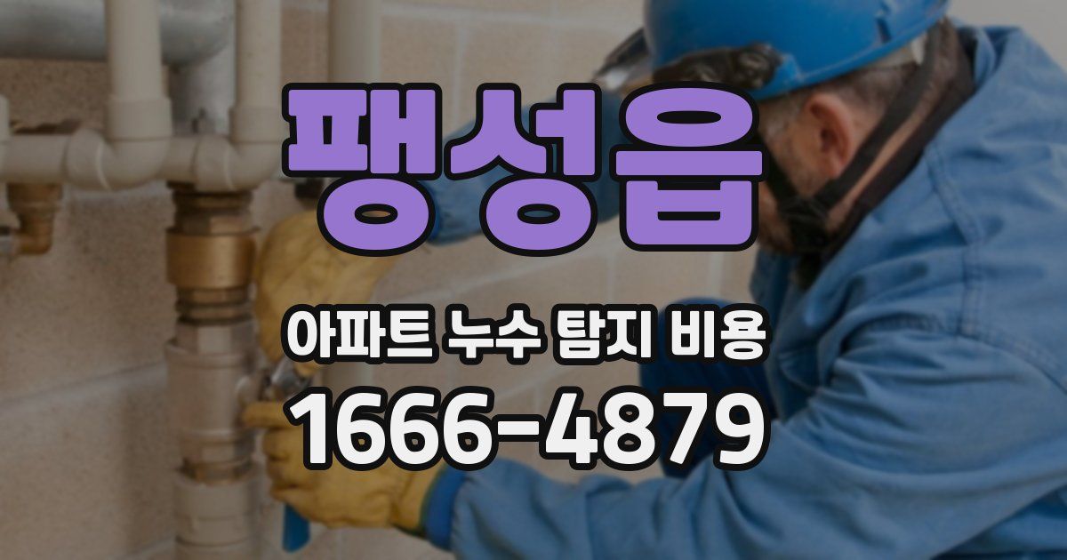 팽성읍 아파트 누수 탐지 비용