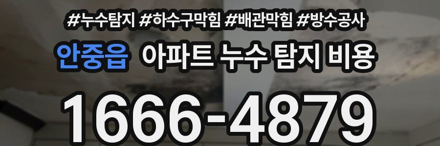 안중읍 아파트 누수 탐지 비용
