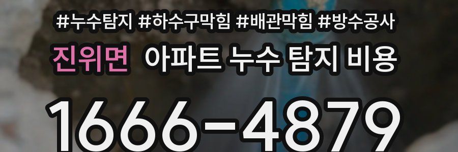 진위면 아파트 누수 탐지 비용