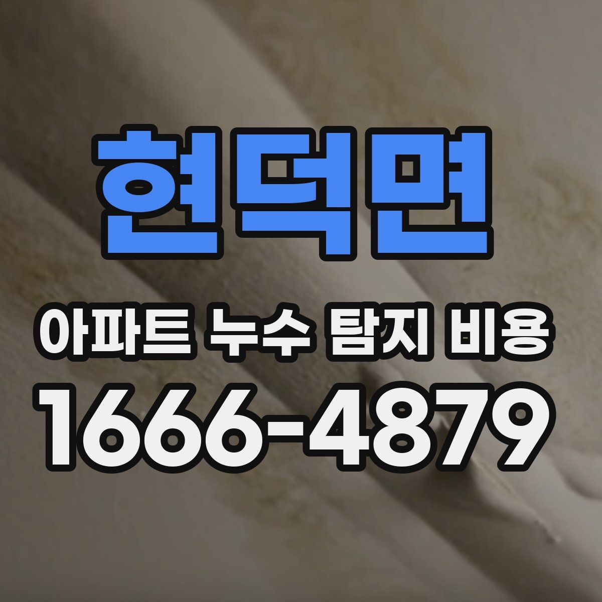 현덕면 아파트 누수 탐지 비용