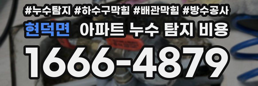 현덕면 아파트 누수 탐지 비용