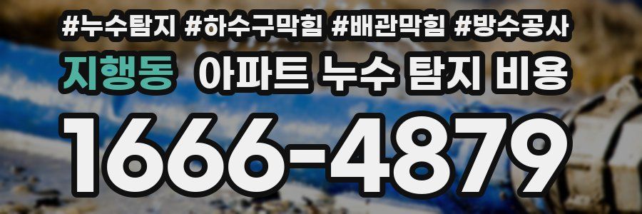 지행동 아파트 누수 탐지 비용