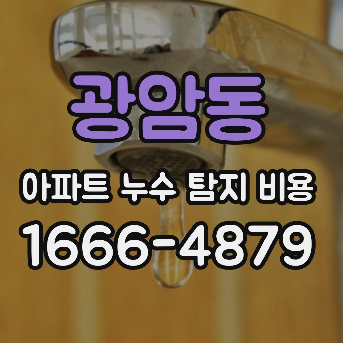 광암동 아파트 누수 탐지 비용
