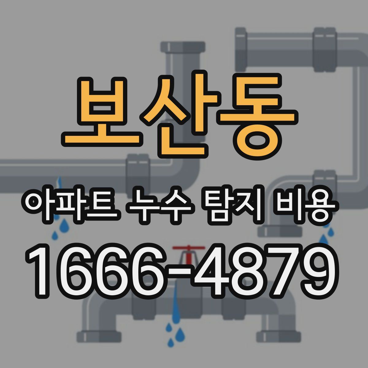 보산동 아파트 누수 탐지 비용