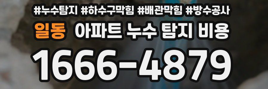일동 아파트 누수 탐지 비용
