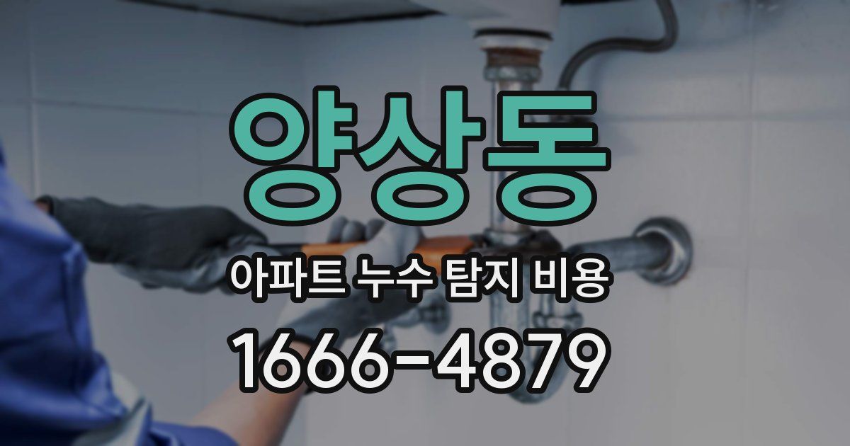 양상동 아파트 누수 탐지 비용