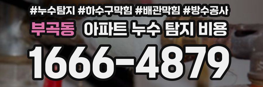 부곡동 아파트 누수 탐지 비용