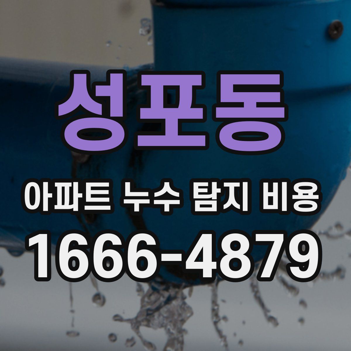 성포동 아파트 누수 탐지 비용