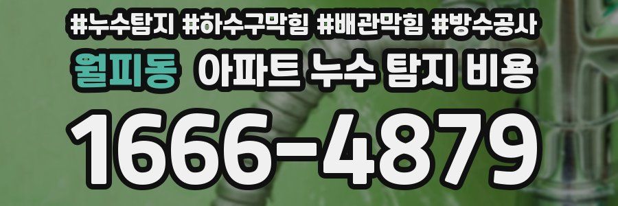 월피동 아파트 누수 탐지 비용