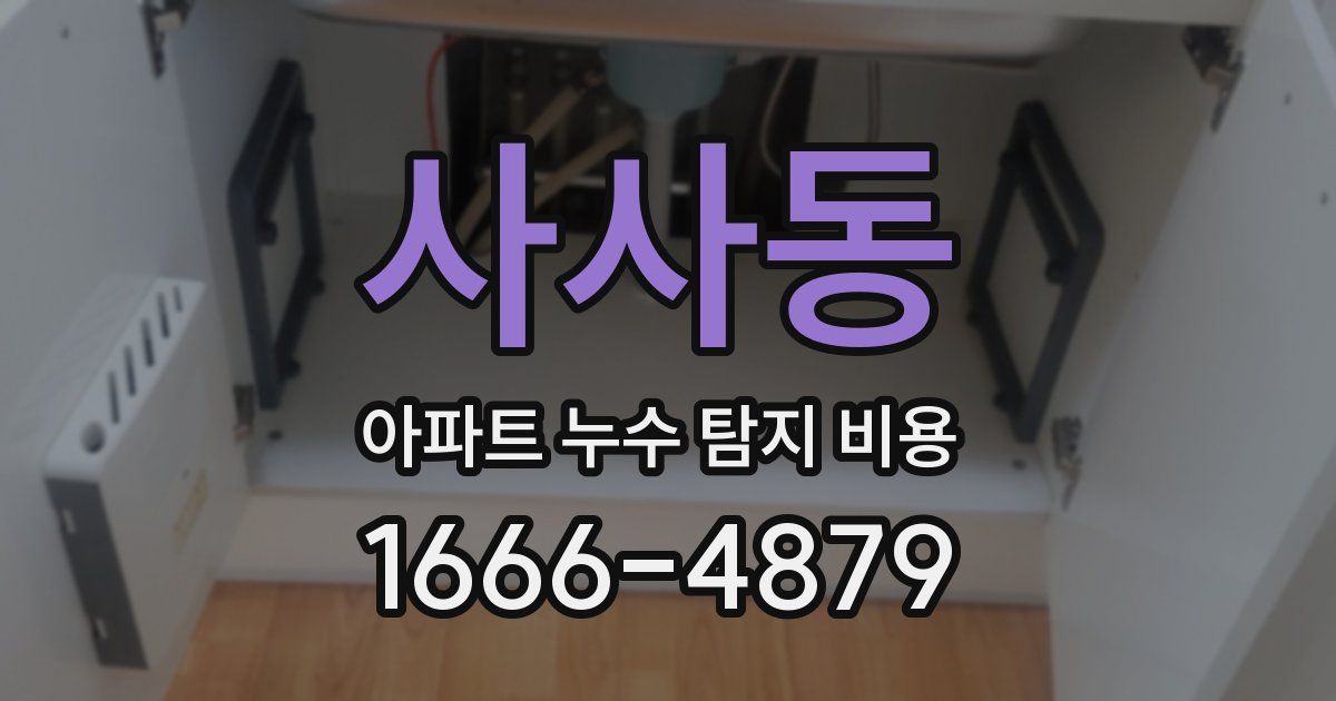 사사동 아파트 누수 탐지 비용