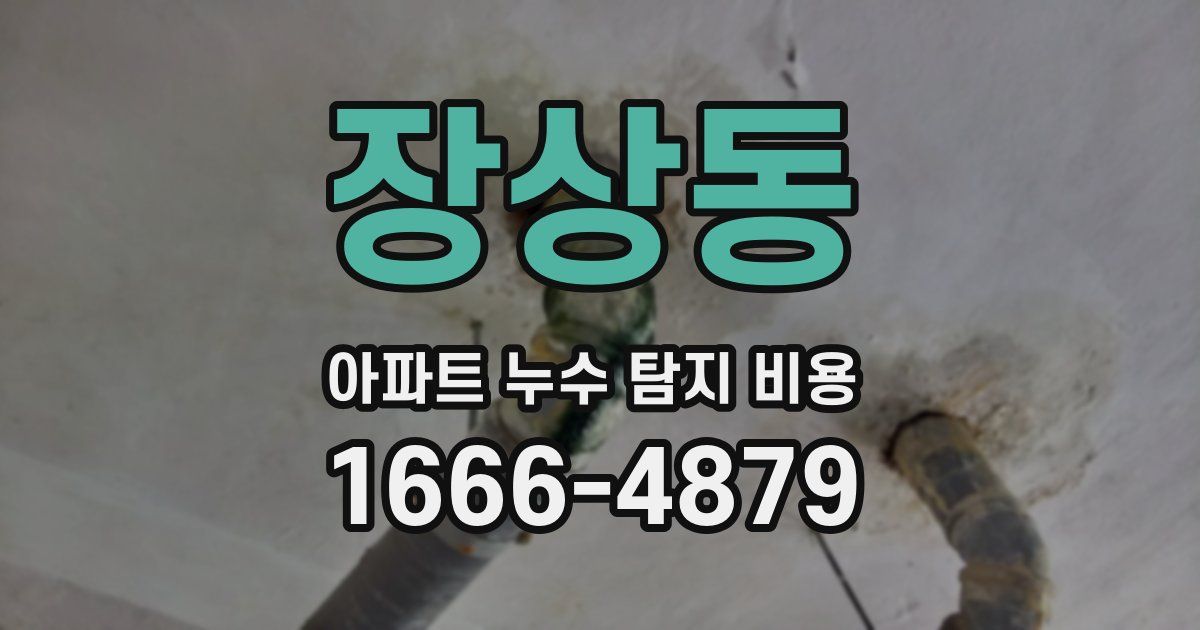 장상동 아파트 누수 탐지 비용