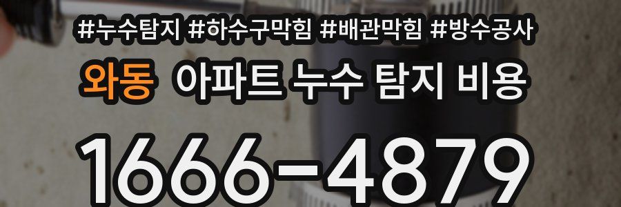 와동 아파트 누수 탐지 비용