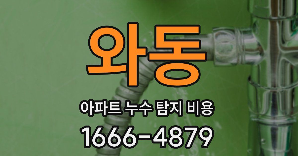 와동 아파트 누수 탐지 비용