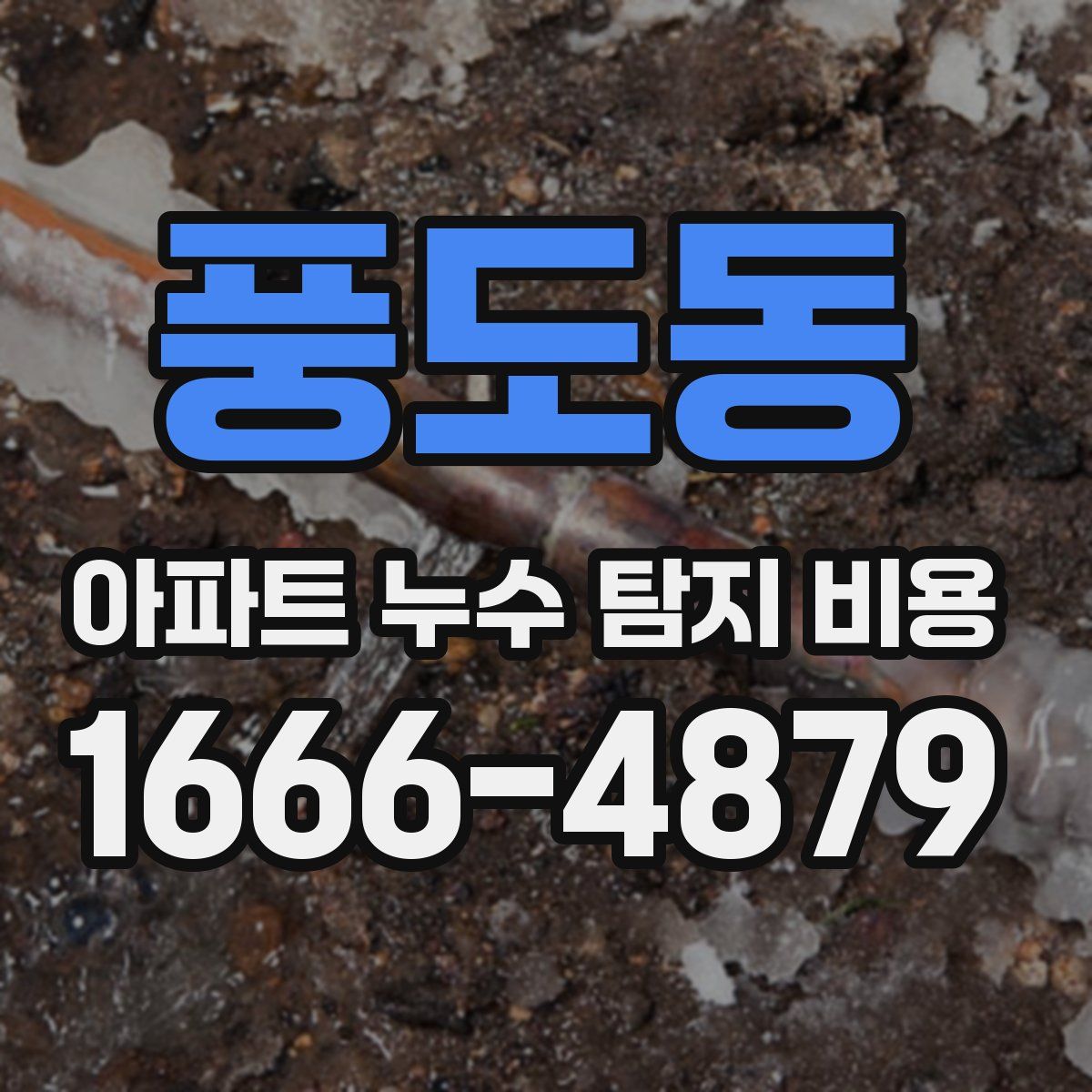 풍도동 아파트 누수 탐지 비용