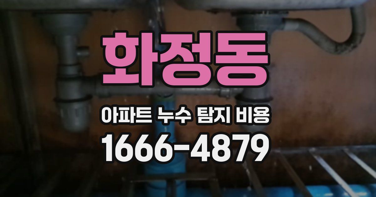 화정동 아파트 누수 탐지 비용