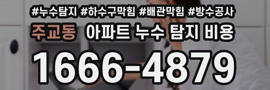 주교동 아파트 누수 탐지 비용
