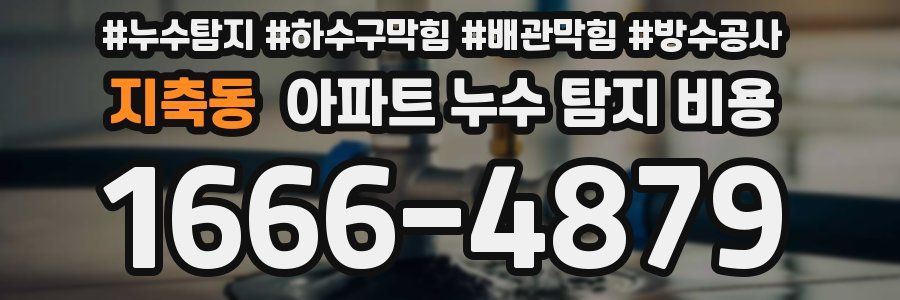 지축동 아파트 누수 탐지 비용