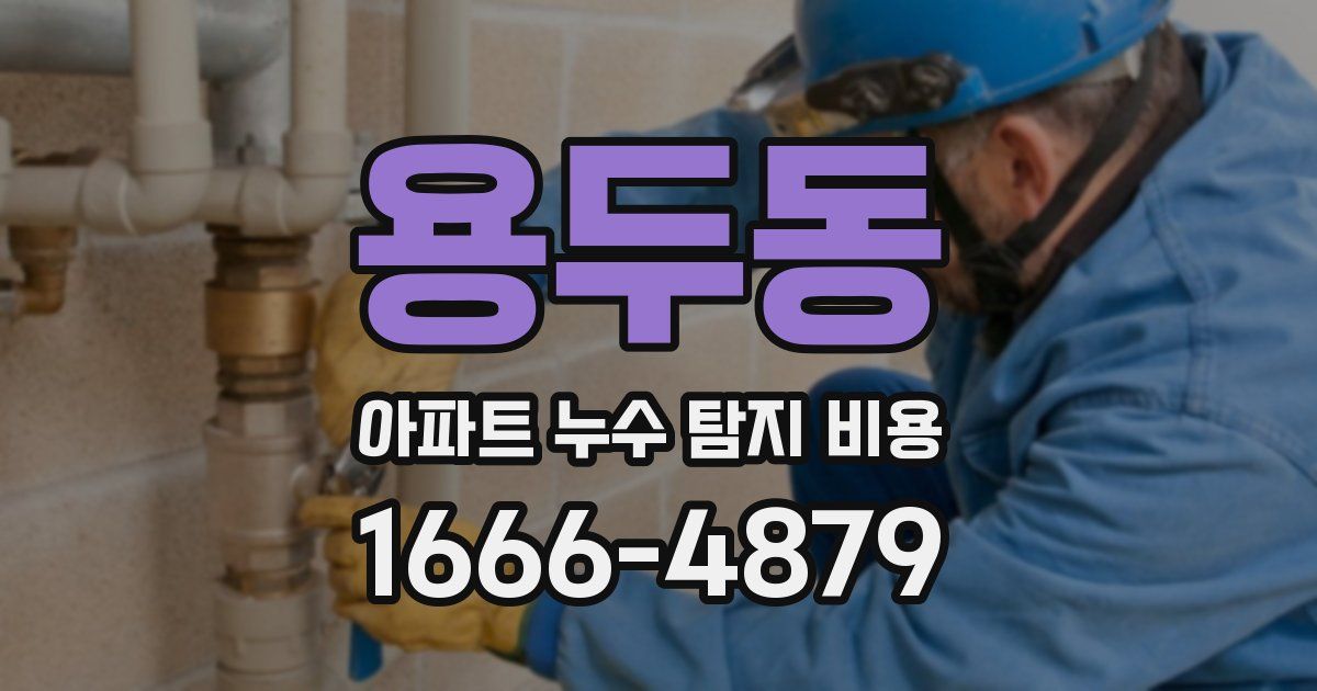 용두동 아파트 누수 탐지 비용