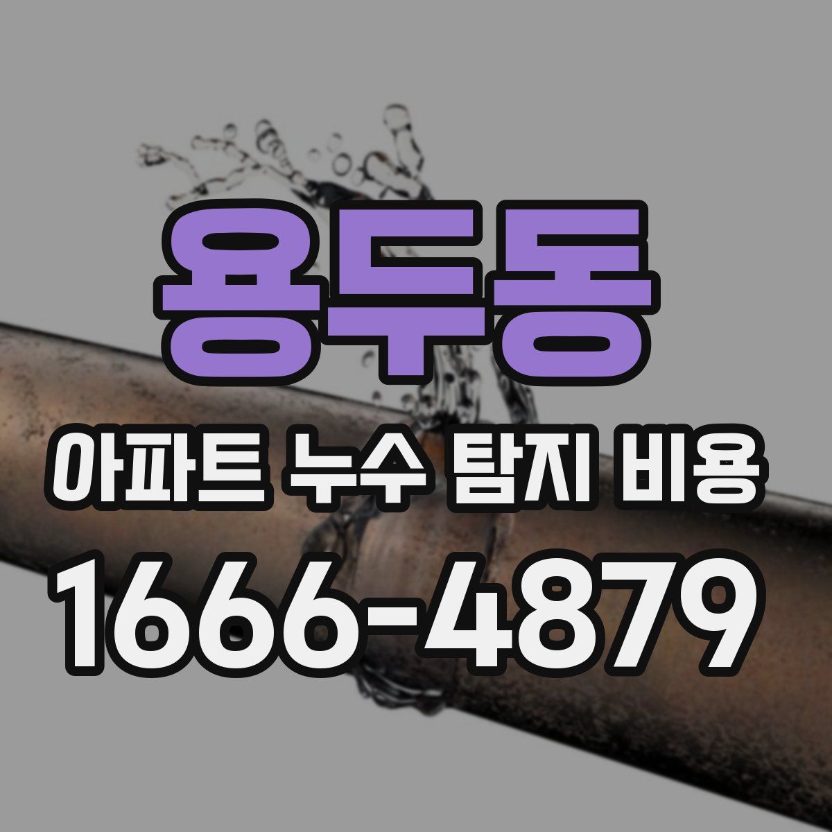 용두동 아파트 누수 탐지 비용