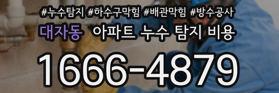 대자동 아파트 누수 탐지 비용