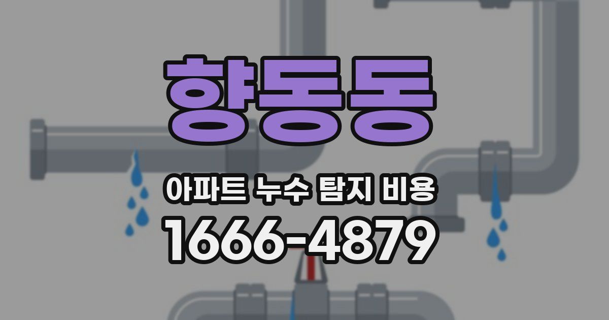 향동동 아파트 누수 탐지 비용