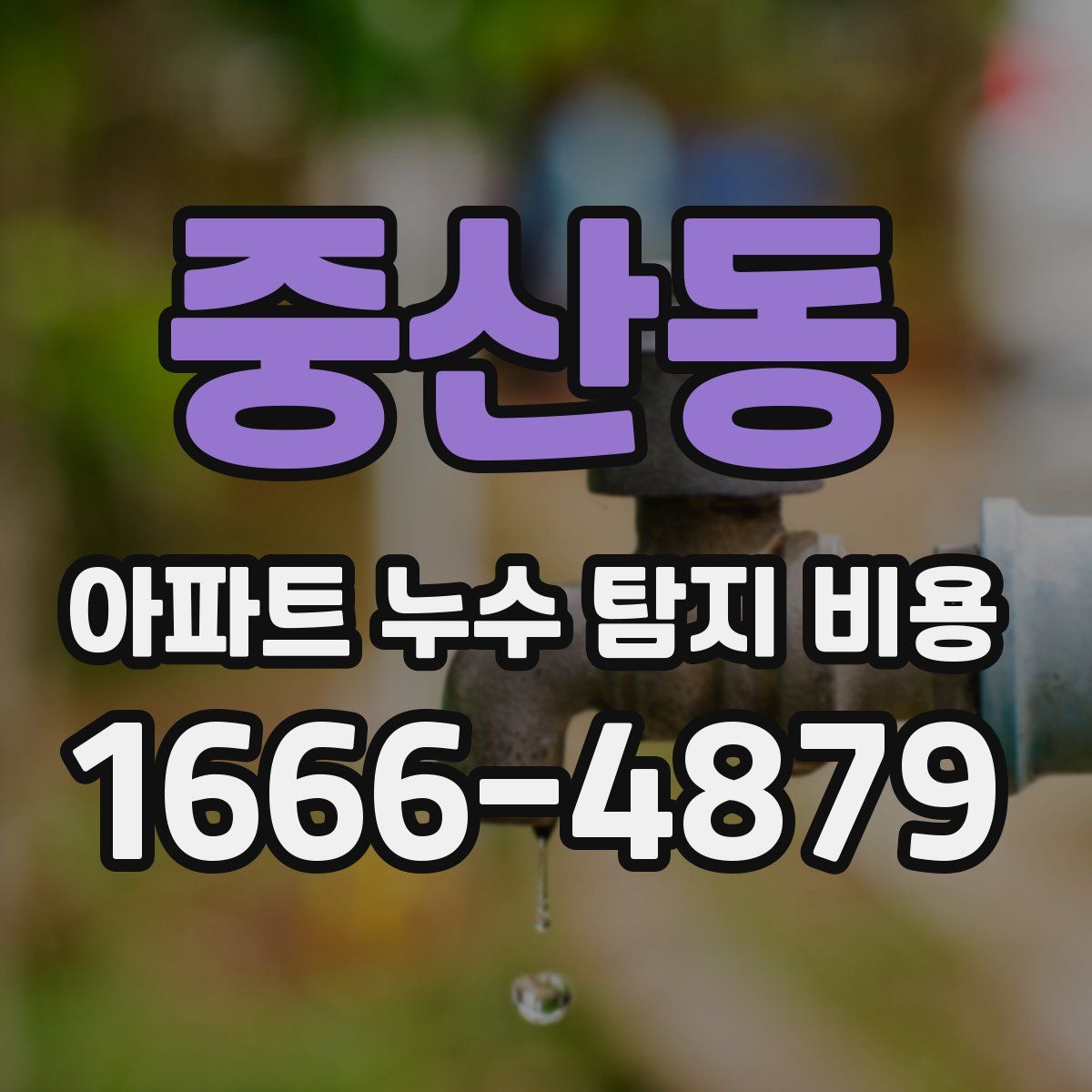 중산동 아파트 누수 탐지 비용