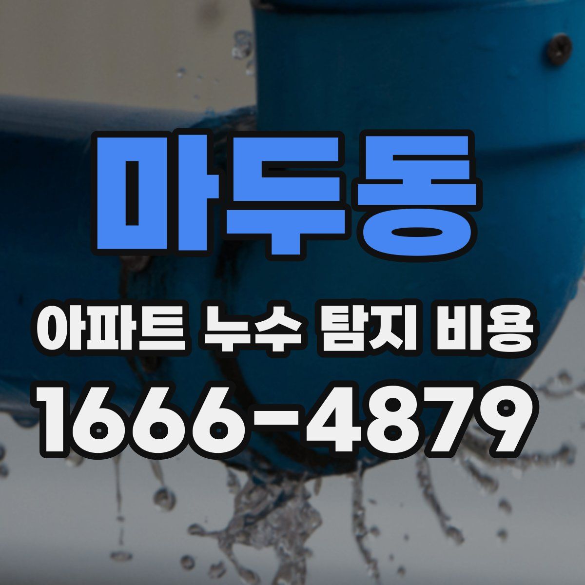 마두동 아파트 누수 탐지 비용
