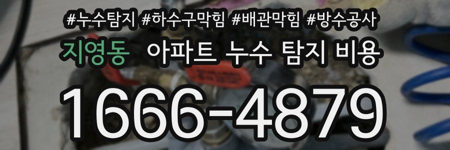 지영동 아파트 누수 탐지 비용
