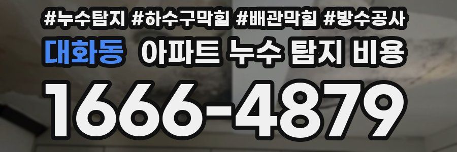 대화동 아파트 누수 탐지 비용