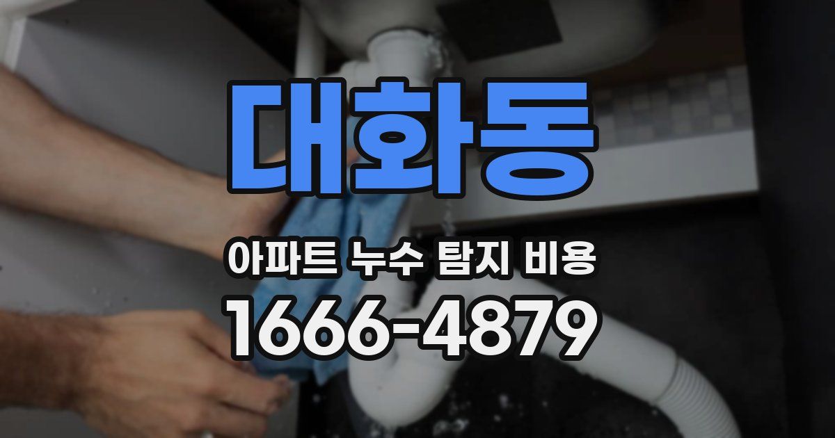 대화동 아파트 누수 탐지 비용