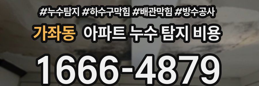 가좌동 아파트 누수 탐지 비용